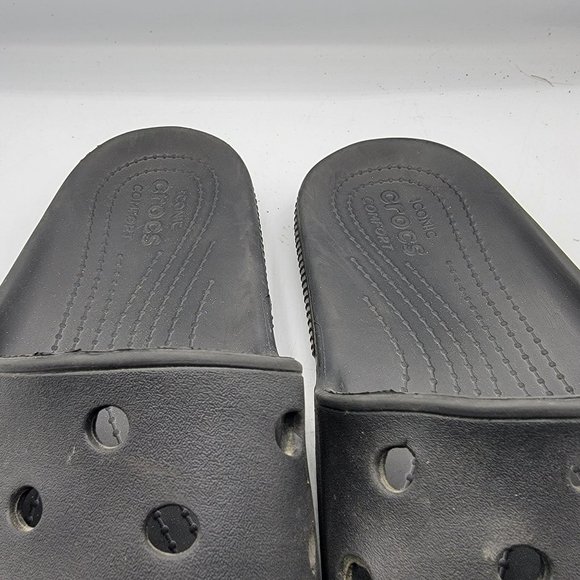 Classic Crocs Slides Mens 13 Black Sandals Shoes Iconic Comfort 206121 main image 10